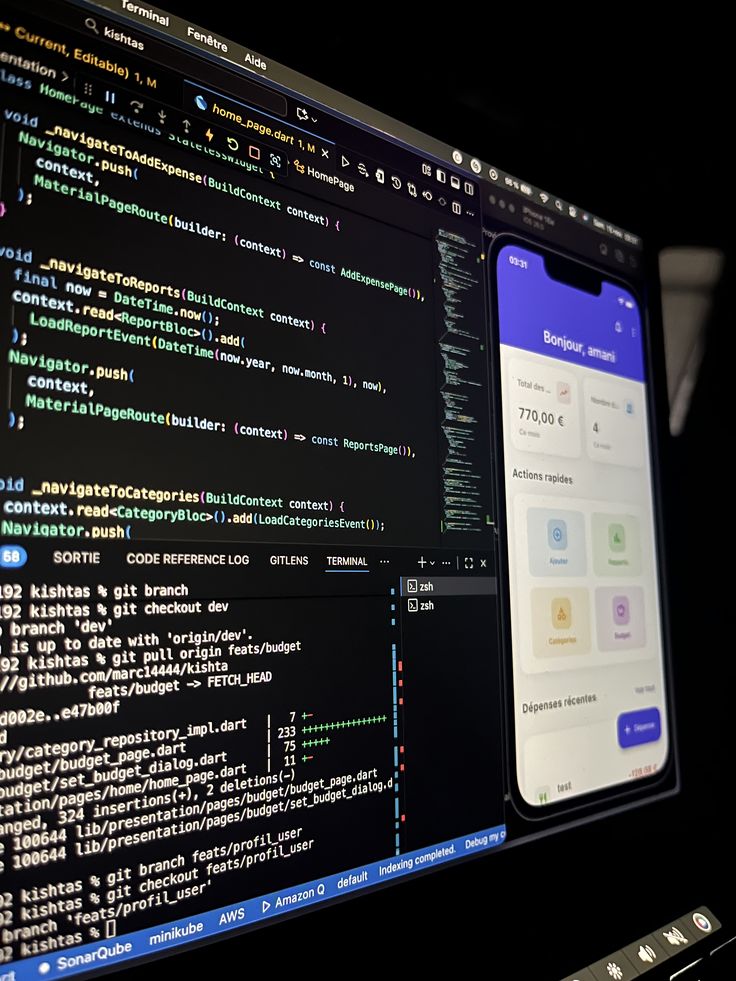 Développement d'une application métier sur mesure affichée sur écran et smartphone